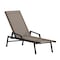 Flash Furniture Black/Brown Adjustable Chaise Lounge with Arms JJ-LC323-BLK-BR-GG - alternate 5